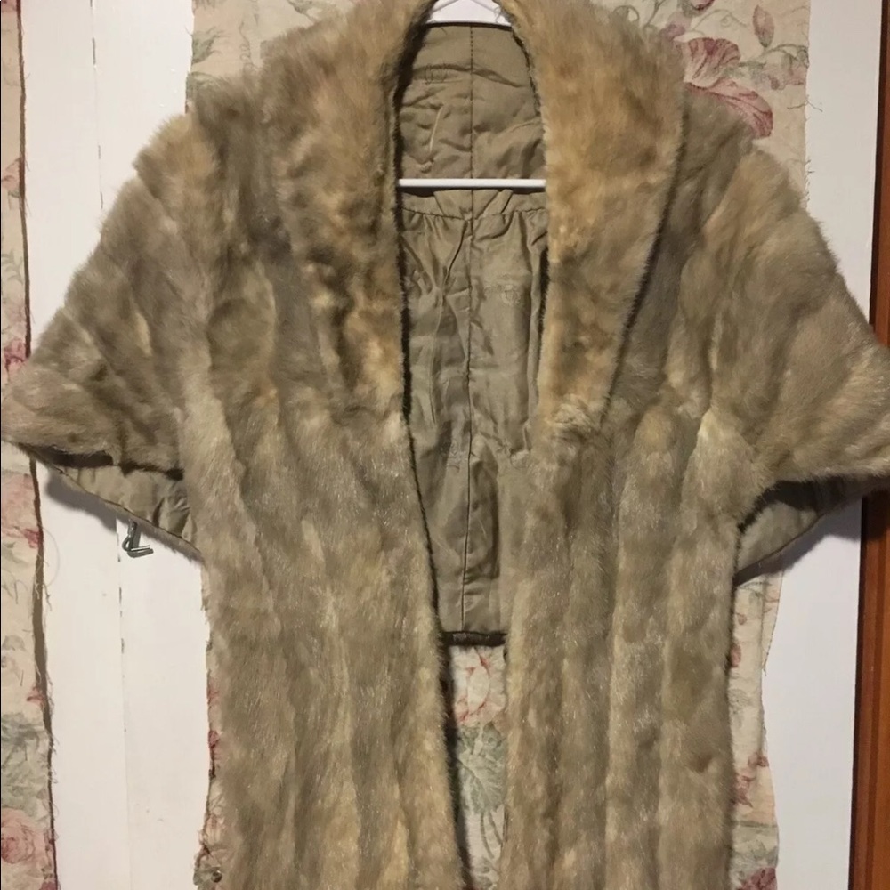 Grandma’s Vintage Mink Stole,Wrap,Cape